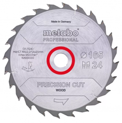 Пильний диск Metabo Precision cut Wood Professional, 160x20 мм, Z42 WZ 15° (628072000)